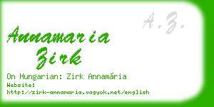 annamaria zirk business card